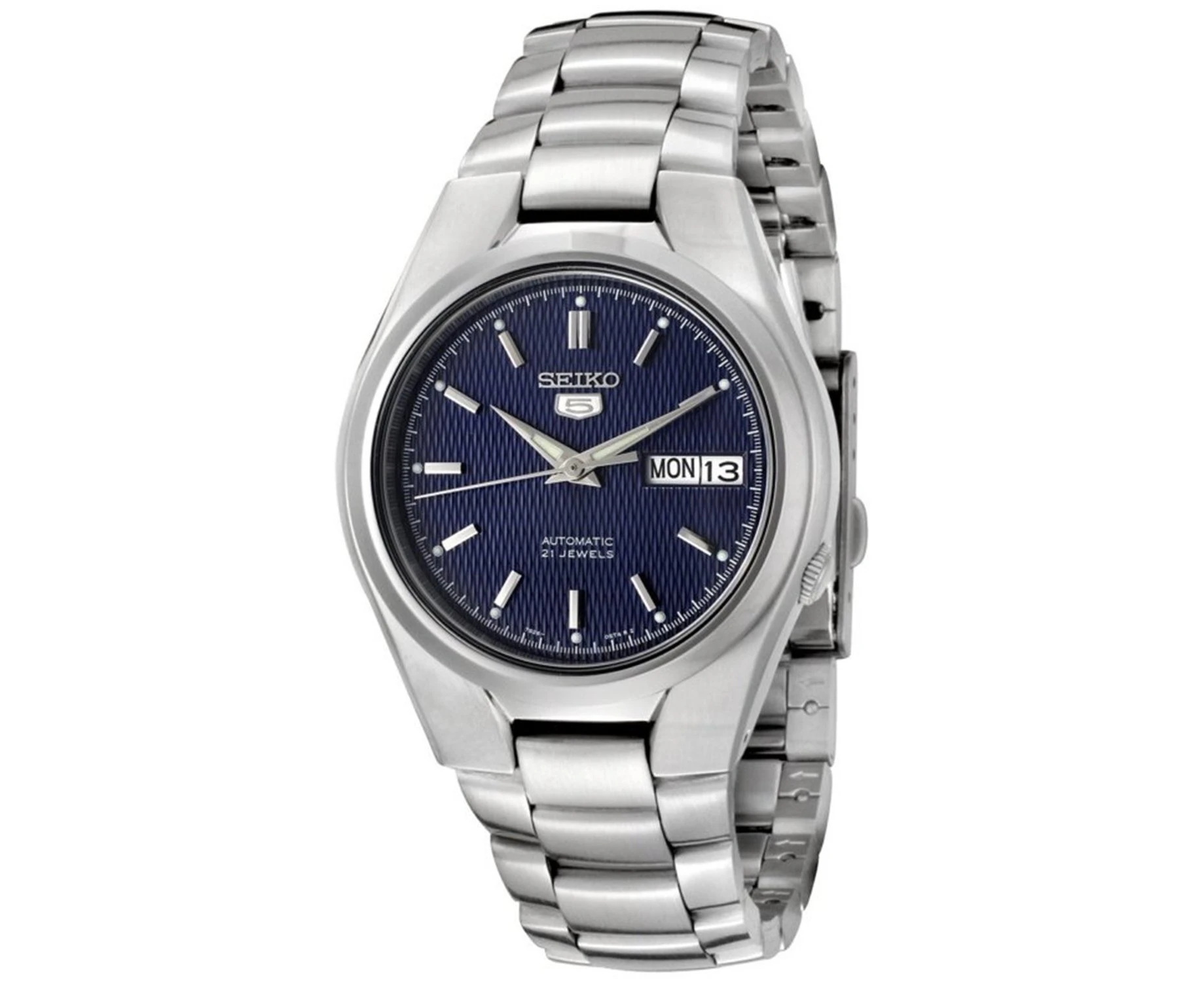 Seiko 5 Automatic 21 Jewels Snk603 Snk603k1 Snk603k Men's Blue Stainless Steel Watch