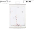 Bubba Blue Giraffe Baby Bibs 2-Pack - Pink