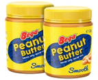 2 x Bega Peanut Butter Smooth 500g