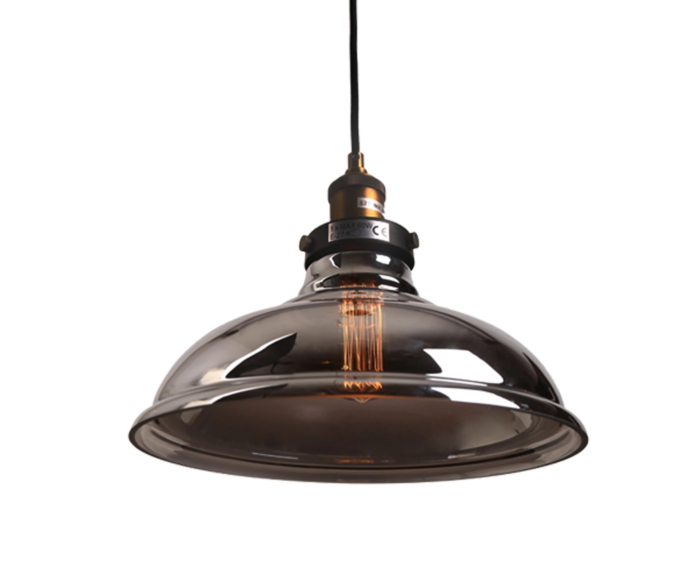 Fortune Smoke Grey Glass Pendant Light