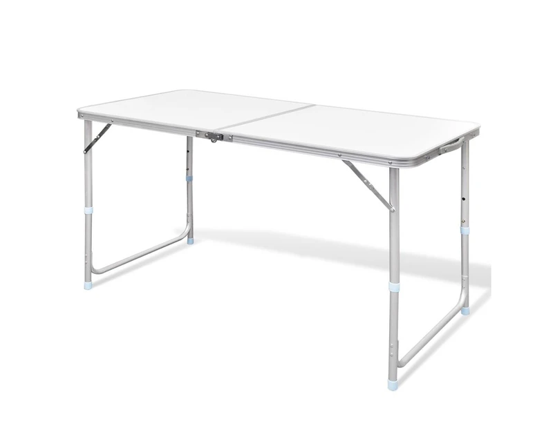 Foldable Camping Table Height Adjustable Aluminium 120 x 60 cm