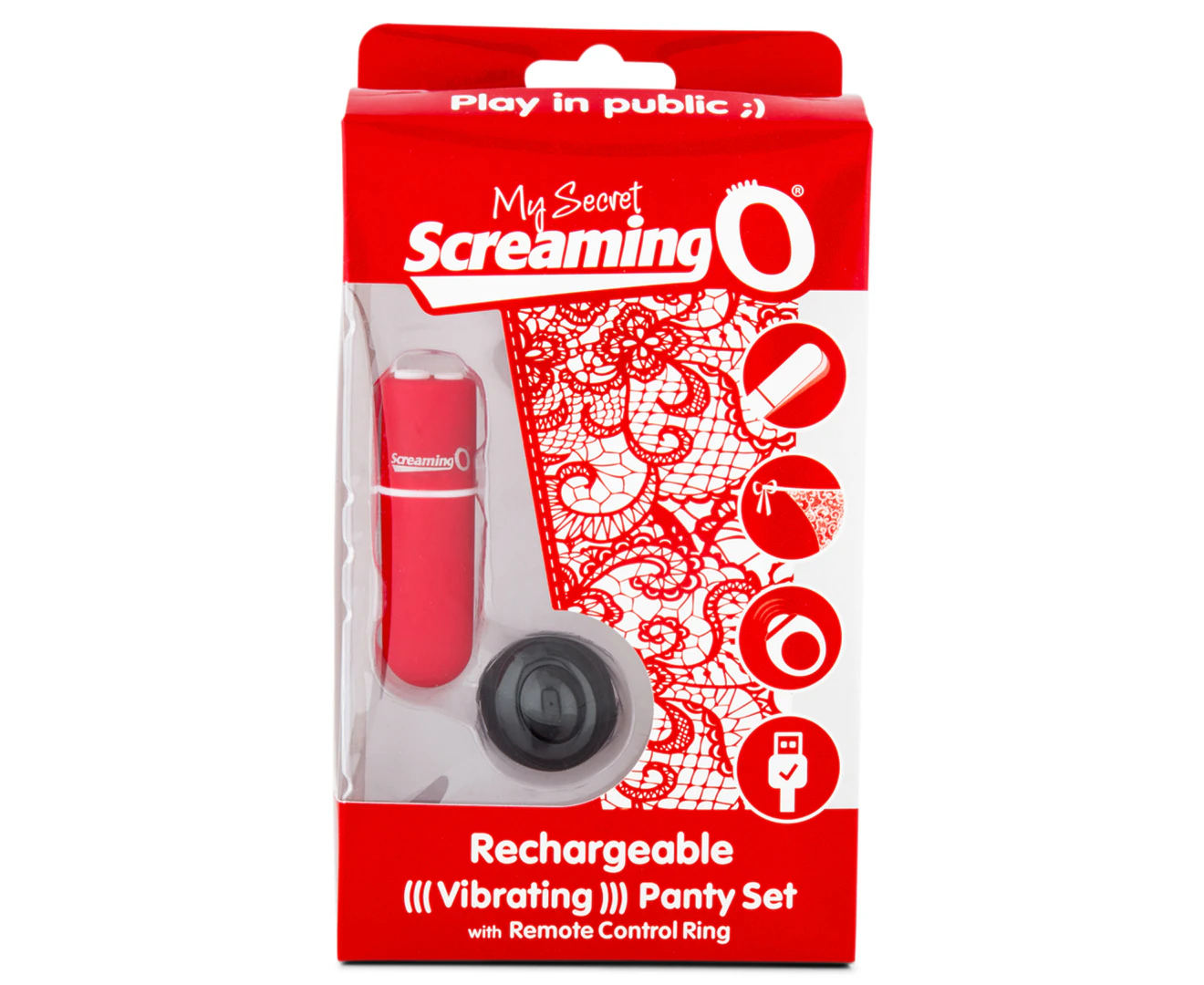 Introducing The Sensual Secret Remote Control Vibrating Panty Set Model O S For Women's Pleasure (red)