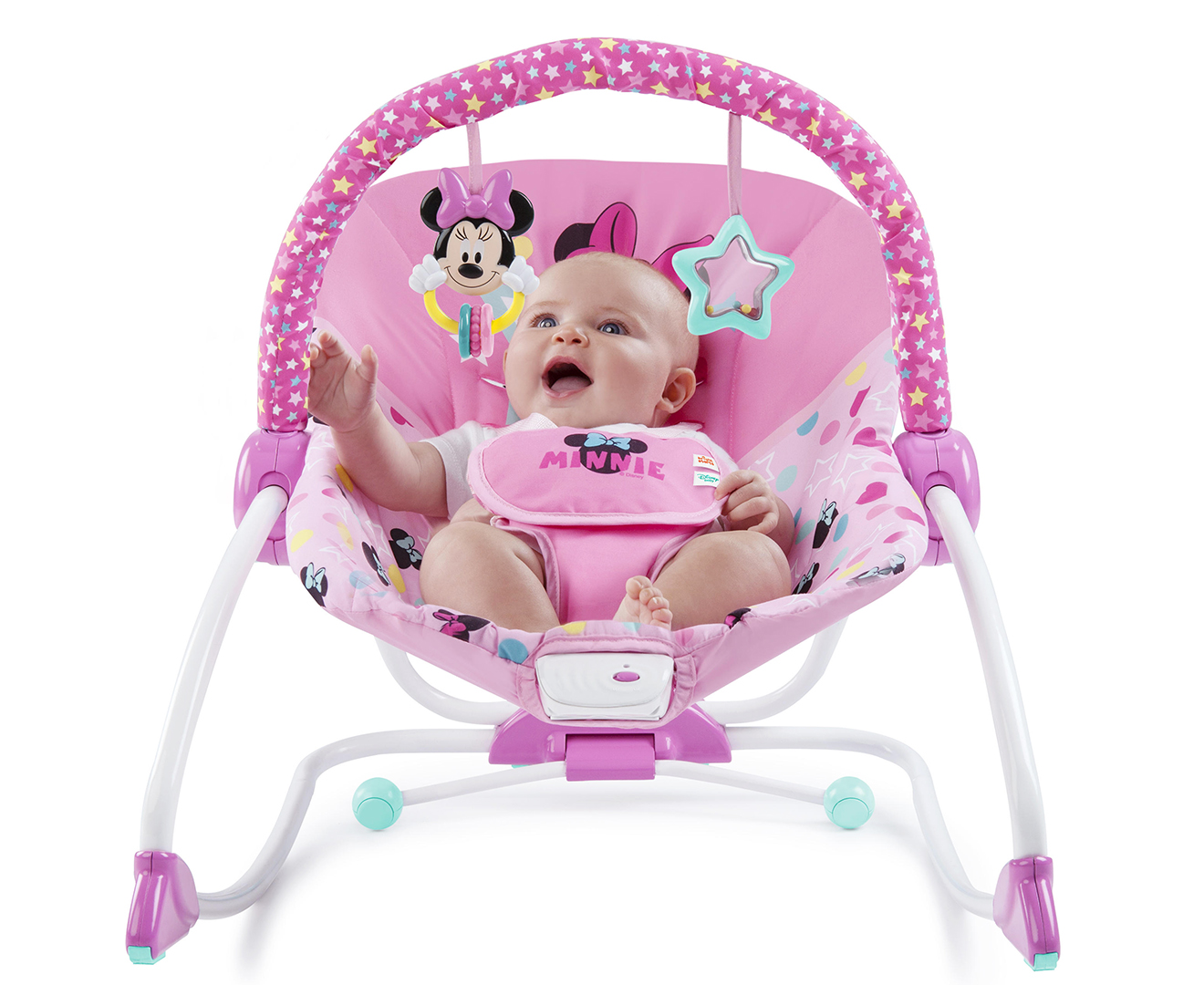 disney baby minnie mouse stars & smiles infant to toddler rocker
