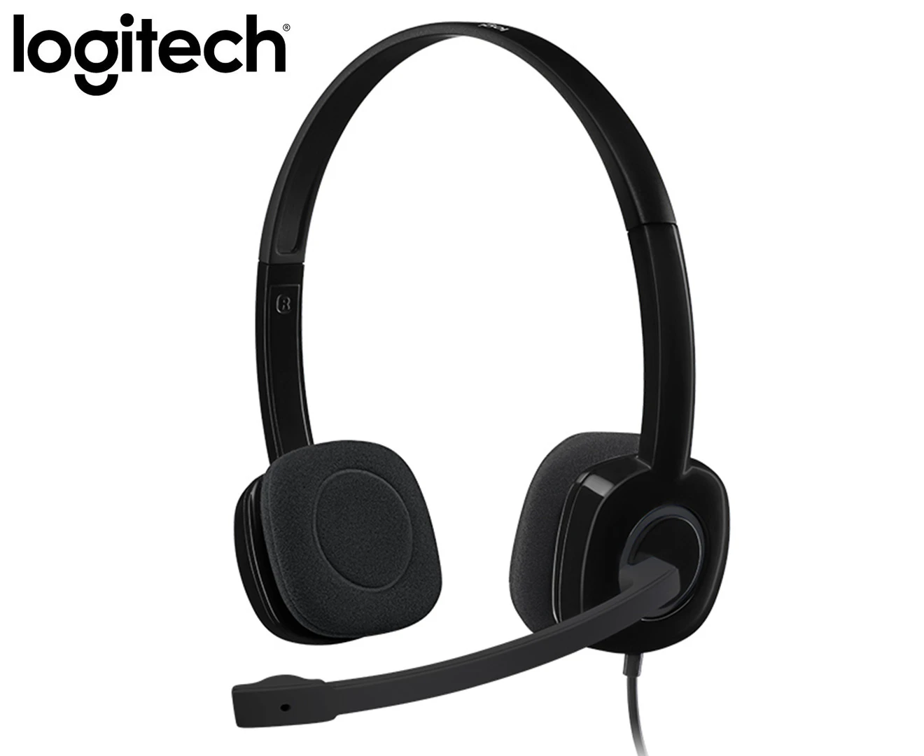 Logitech 1.8M Wired H151 Stereo Over-Ear Gaming Headphone Headset with Mic