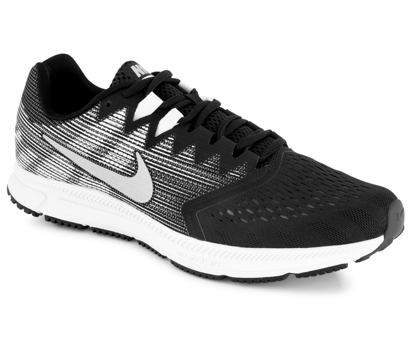 Nike Men's Zoom Span 2 Running Shoe - Black/Metallic Silver | Catch.com.au