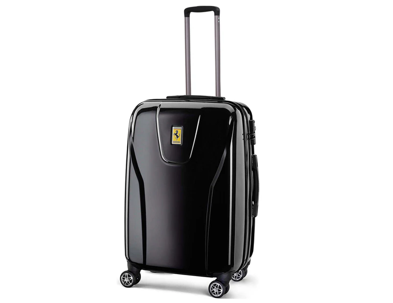 Ferrari Medium 4W Hardcase Luggage/Suitcase - Black