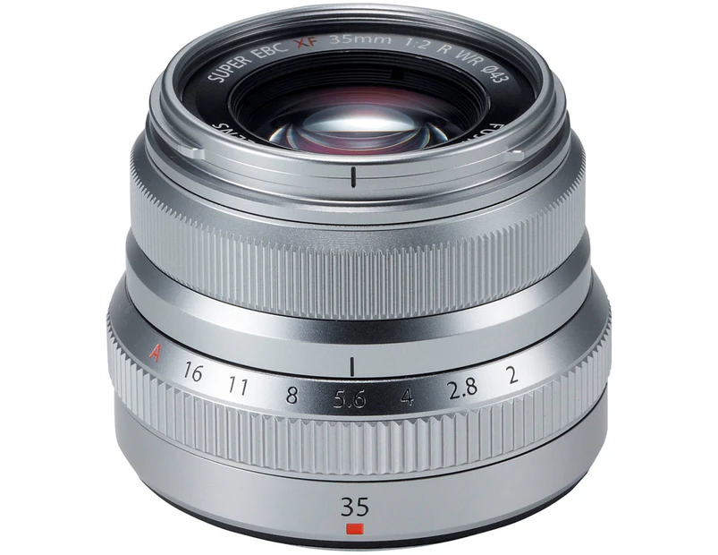FUJIFILM FUJINON XF 35mm f/2 R WR Lens (Silver) - BRAND
