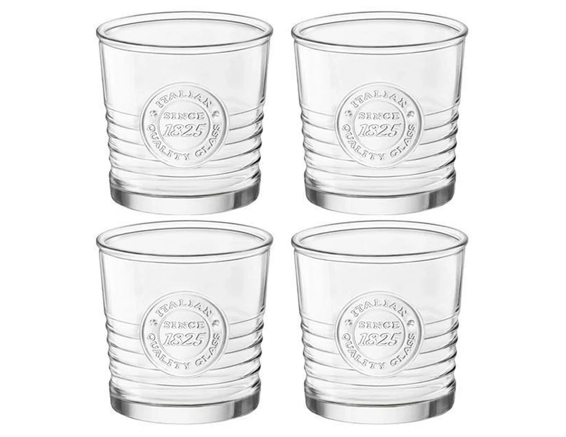 Bormioli Rocco Officina Double Old Fashioned 325mL Whisky Glasses - 4 Pack