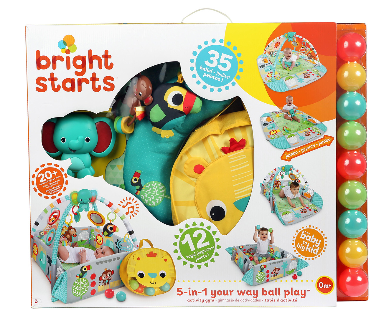 bright starts 5 in 1 activity play gym & ball pit