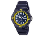 Casio Men's 45mm MRW200HC-2B Analogue Resin Watch - Blue/Yellow