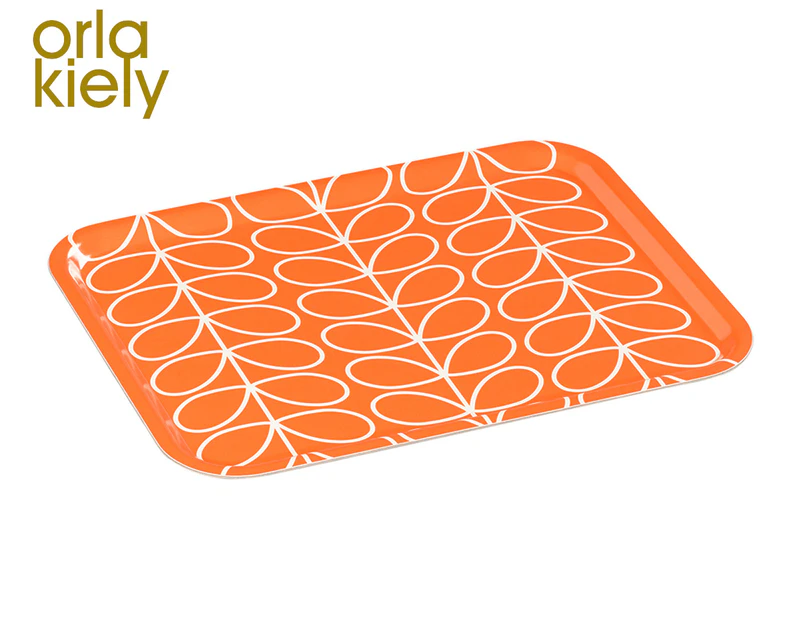 Orla Kiely Large Linear Stem Tray - Persimmon