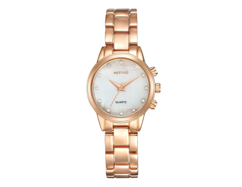 Mestige Women's 28mm Christie Watch - Mother Of Pearl/Rose Gold