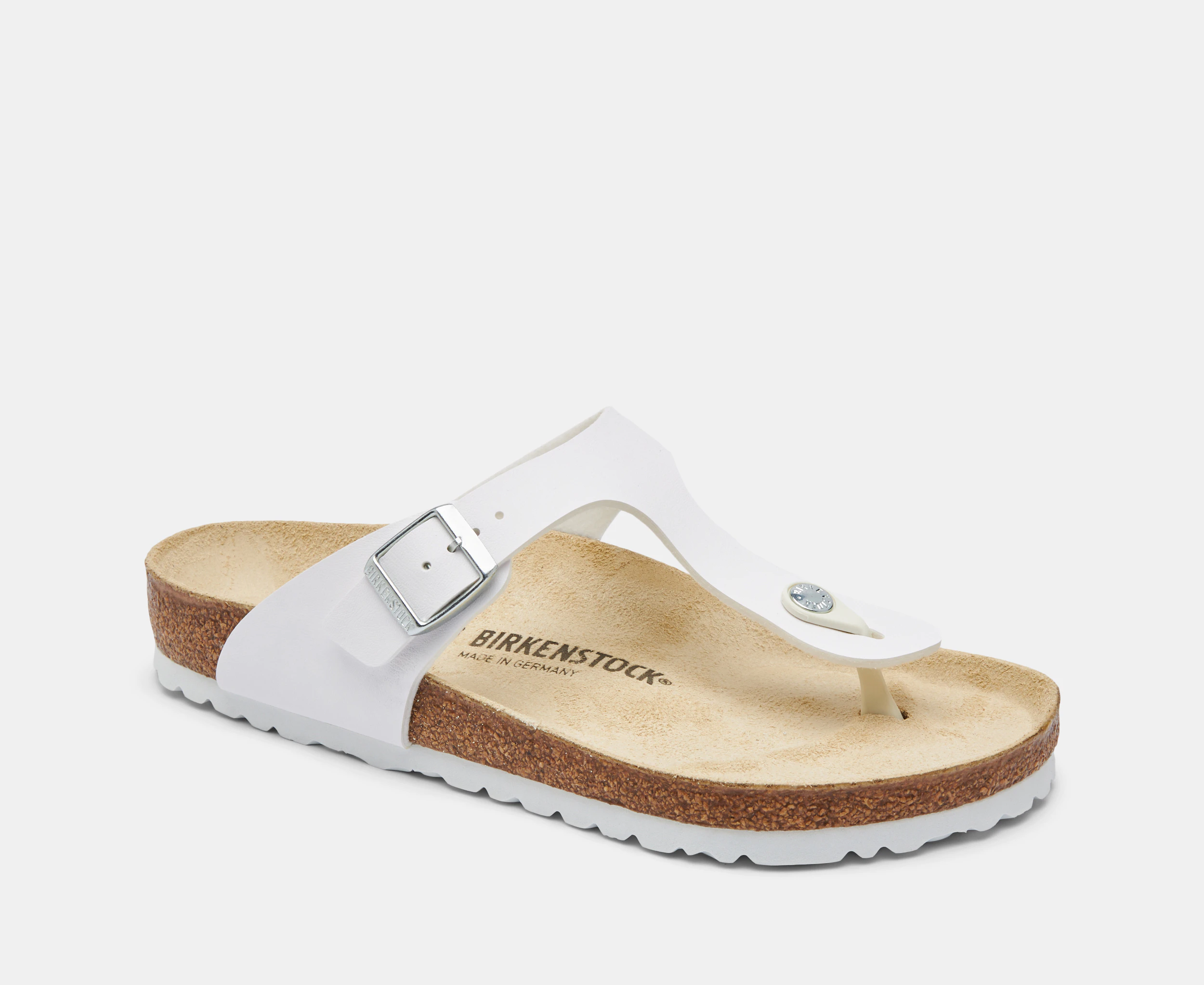 Birkenstock Unisex Gizeh Regular Fit Sandals - White