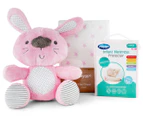 Playgro Home Fitted Sheet, Mattress Protector & Cuddly Bunny Bundle - Pink
