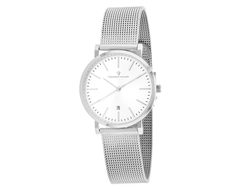 Christian Van Sant Women's 32mm Paradigm Watch - White/Silver