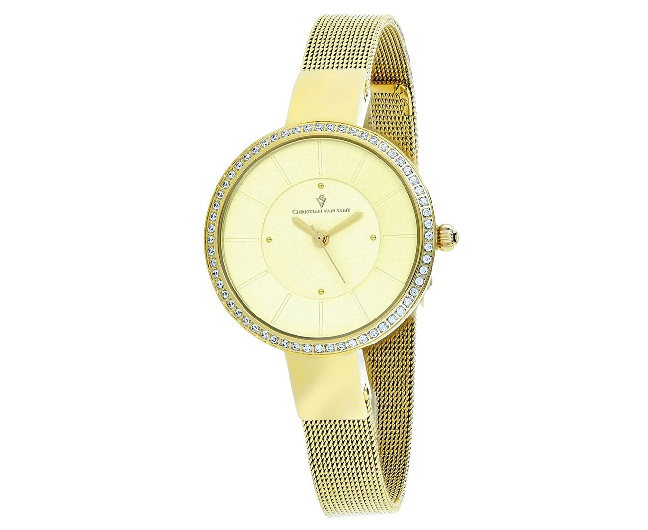 Christian Van Sant Women's 32mm Reign Watch - Gold/Gold