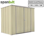 Spanbilt 2.1x1.4m Yardsaver Spacemaker Garden Shed - Smooth Cream