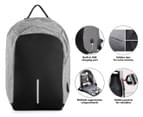 Anti Theft Backpack with USB Charging Port - Grey 1