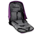 Anti-Theft Backpack with USB Charging Port - Purple