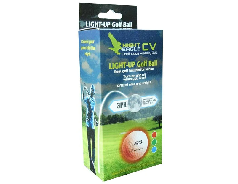 Night Eagle CV Night Golf Ball - Multi 3 Pack
