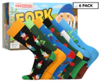 Odd Socks Men's Fork It Crew Socks 6-Pack - Multi
