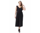Francesca Ettore Plus Size Women's Black Dress