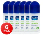 6 x Vaseline Aloe Sensitive Roll-On Deodorant 50mL