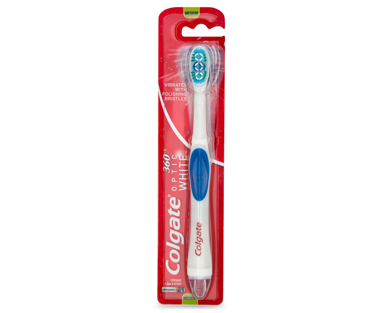 Colgate Optic White Medium Sonic Power Toothbrush - White/Blue | Catch ...