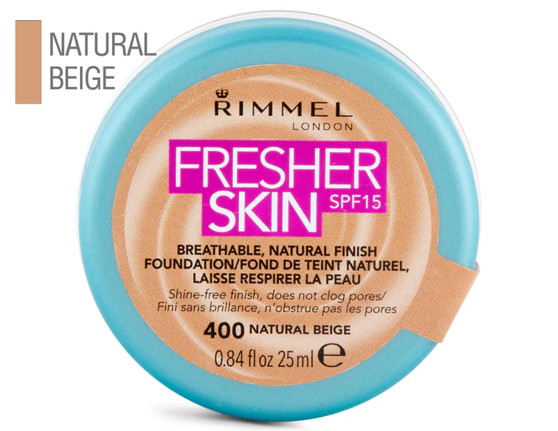 Rimmel Fresher Skin SPF15 Foundation 25mL - #400 Natural Beige