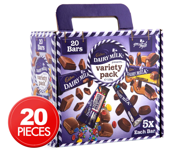 Cadbury Dairy Milk 20-Piece Mixed Variety Pack