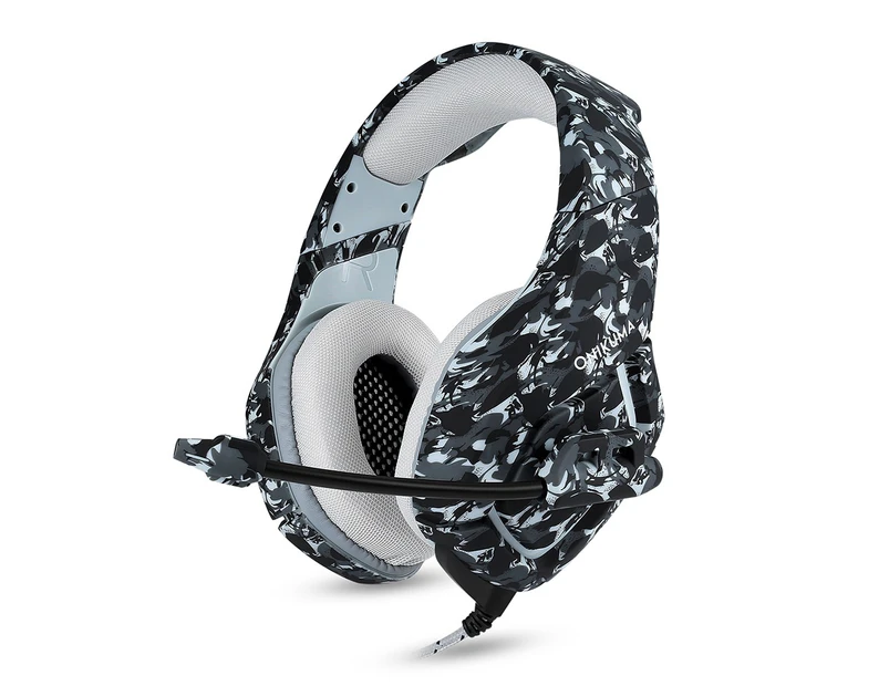 Onikuma Gaming Headset Fashion Wired Jack Noise Isolation with Mic Earphone Computer LED