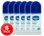 6 x Vaseline Antiperspirant Roll On Active Fresh 50mL