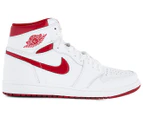 Nike Men's Air Jordan 1 High Retro OG Shoe - White/Varsity Red