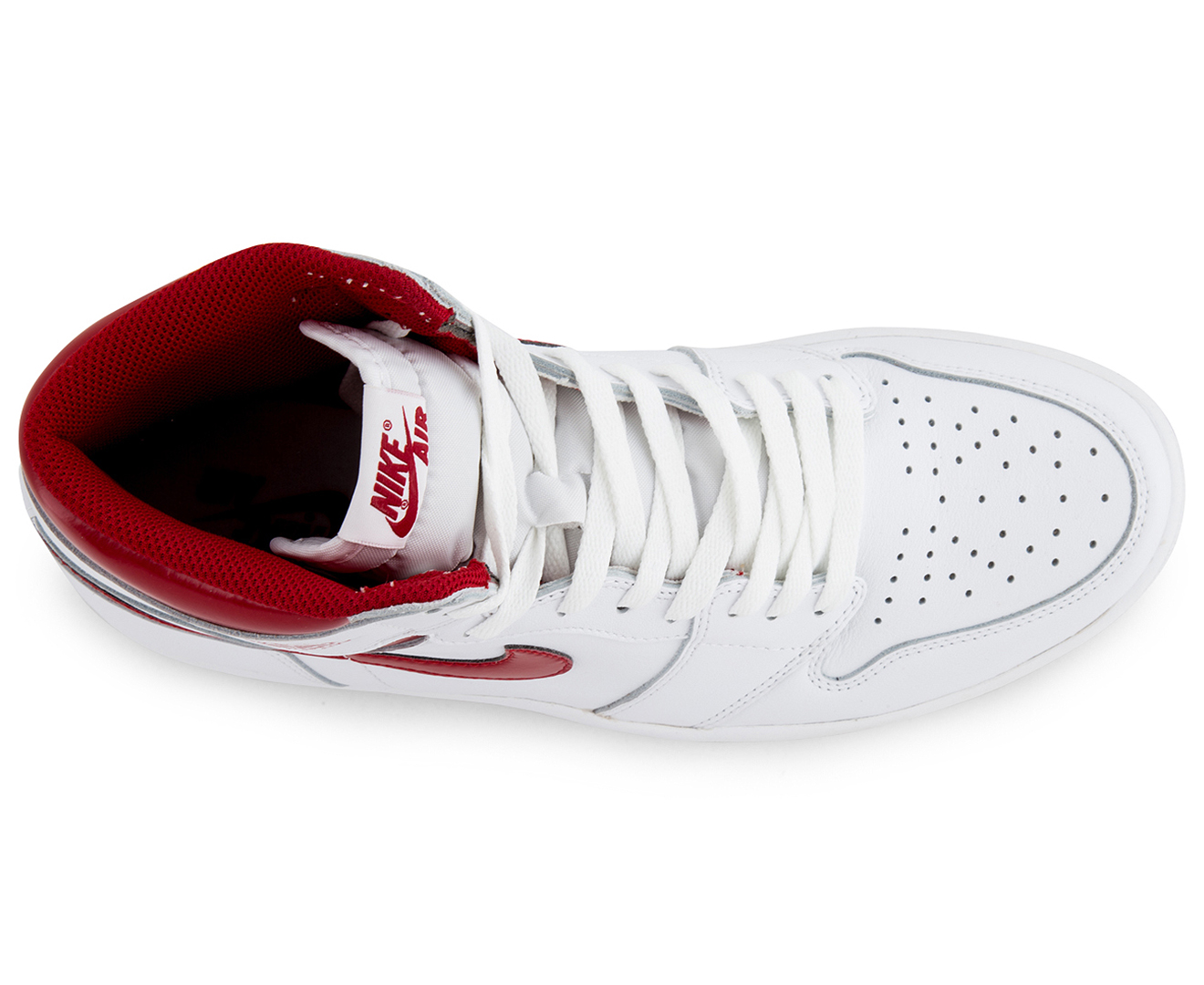 Nike Men's Air Jordan 1 High Retro OG Shoe - White/Varsity Red | Catch ...