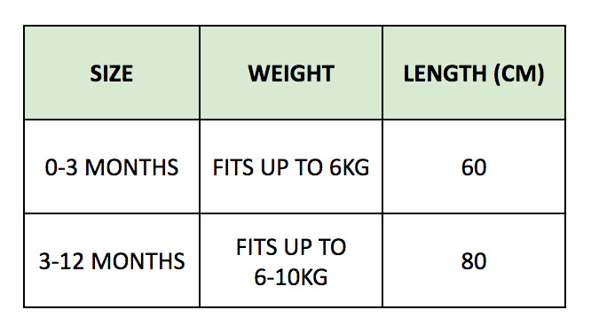 ergo pouch sizes