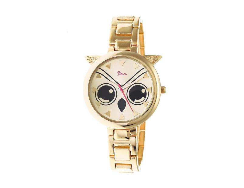 Boum Sagesse Owl-Accented Bracelet Watch - Gold