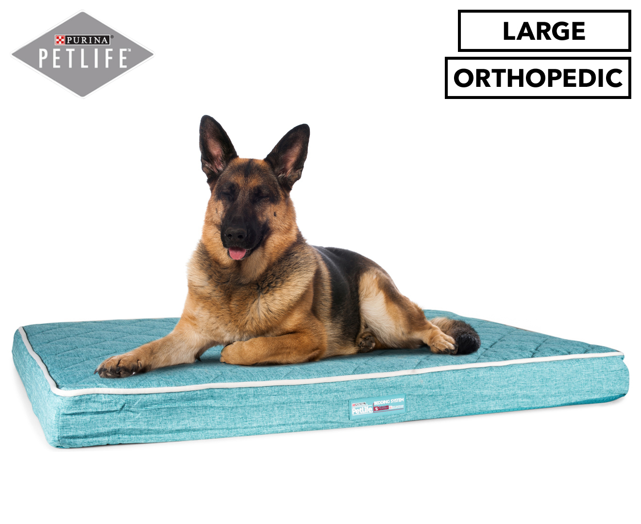 Petlife odour resistant dog mattress hot sale grey large