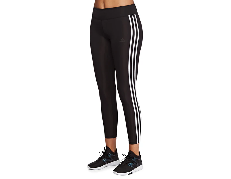 Adidas Women's D2M 3-Stripes Long Tight - Black