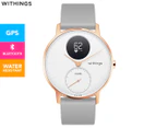 Withings 36mm Steel HR Hybrid Watch - White/Rose Gold/Grey