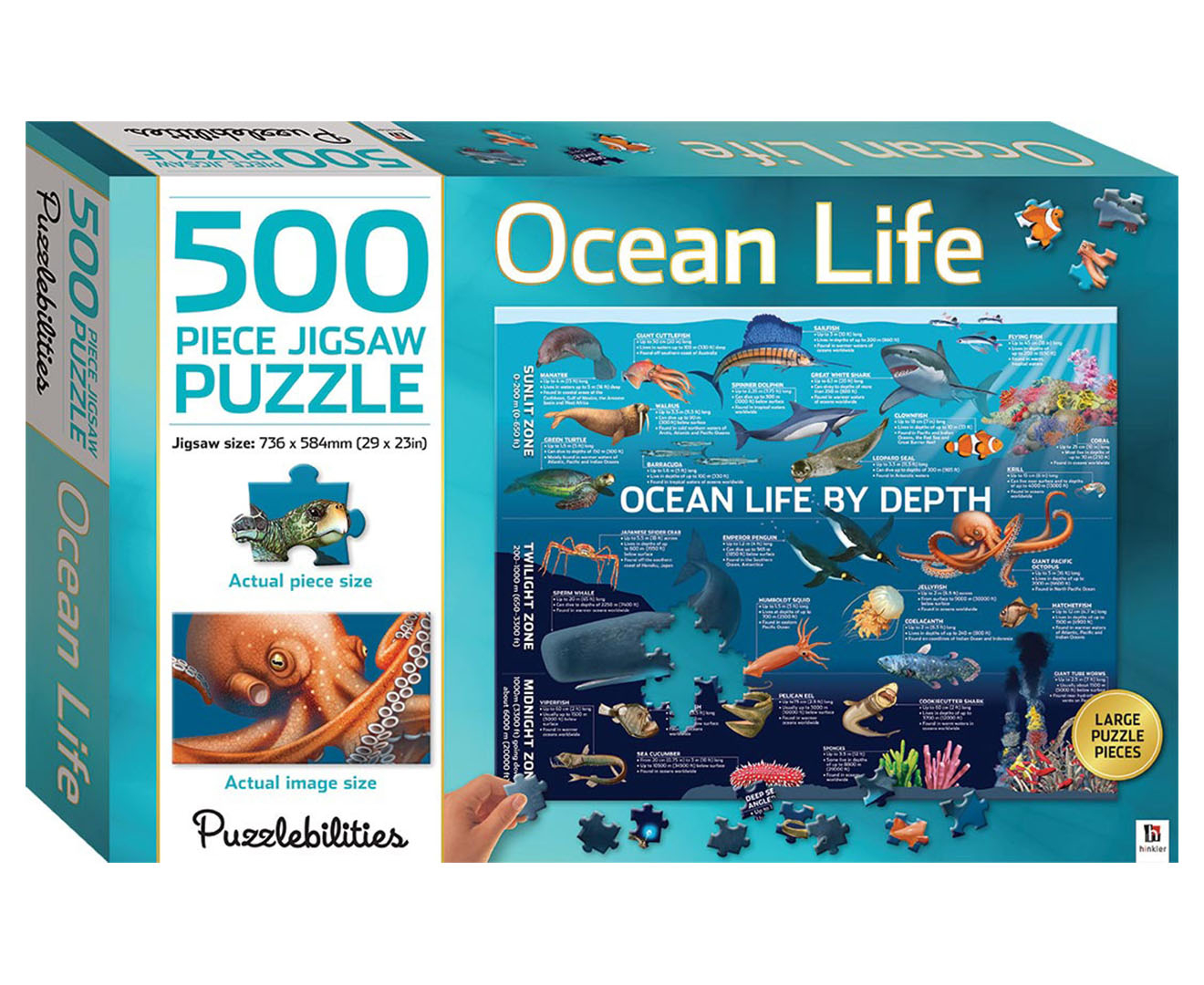 Puzzlebilities: Ocean Life 500-Piece Jigsaw Puzzle