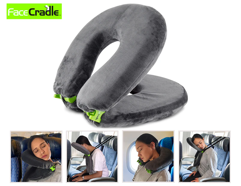 FaceCradle Travel Pillow - Grey