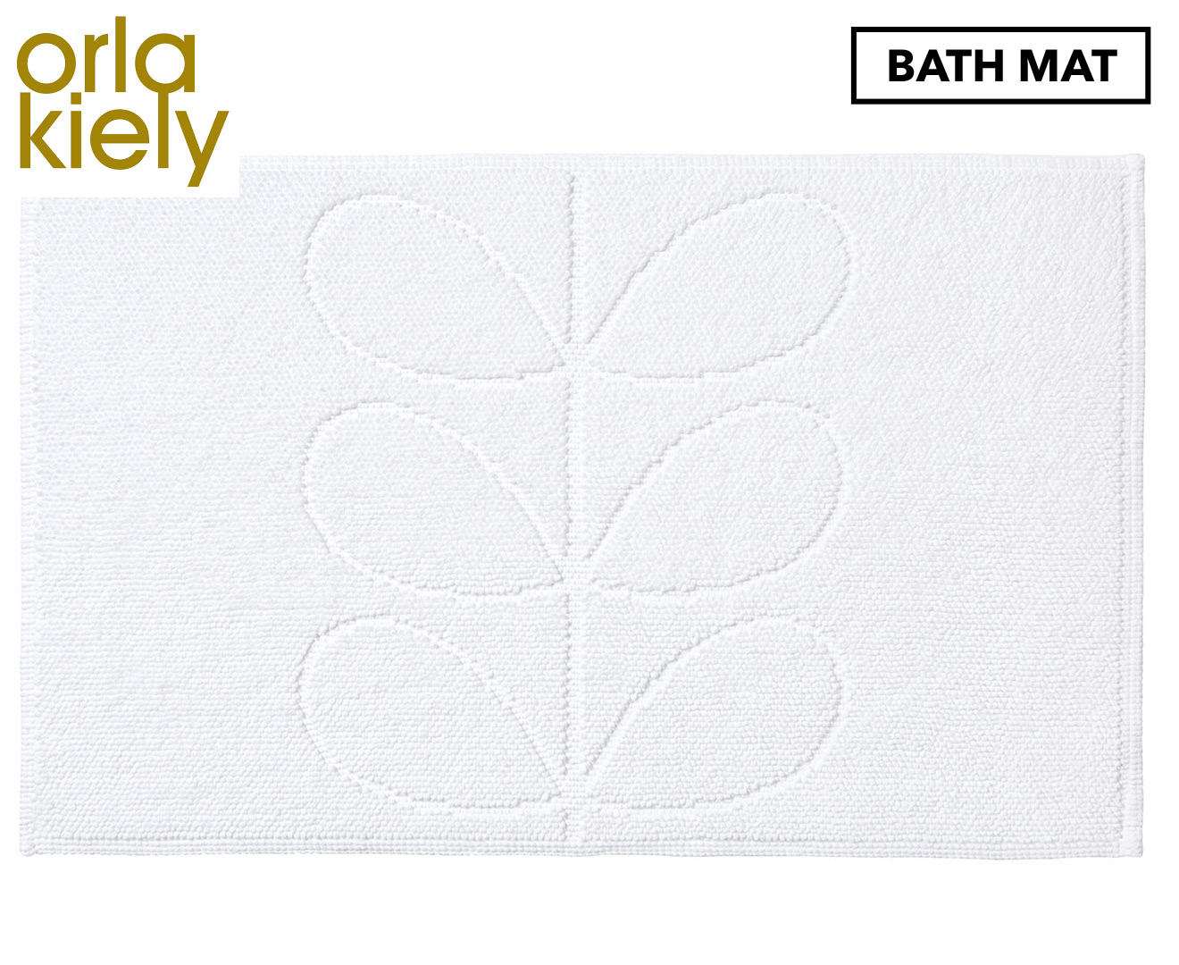 Orla Kiely 80x50cm Sculpted Stem Bath Mat White Catch Com Au