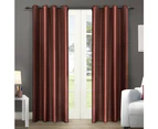 1 Pair Blockout Curtain Panels Chocolate 240x213cm