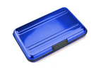Micro SD Holder Memory Card Case Waterproof 16 Slots Single Layer Protector Carrying Pouch-Blue