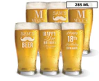 6 x Personalised Standard Beer Glass 285mL