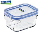 Glasslock 180mL Rectangle Tempered Glass Food Container w/ Snaplock Lid