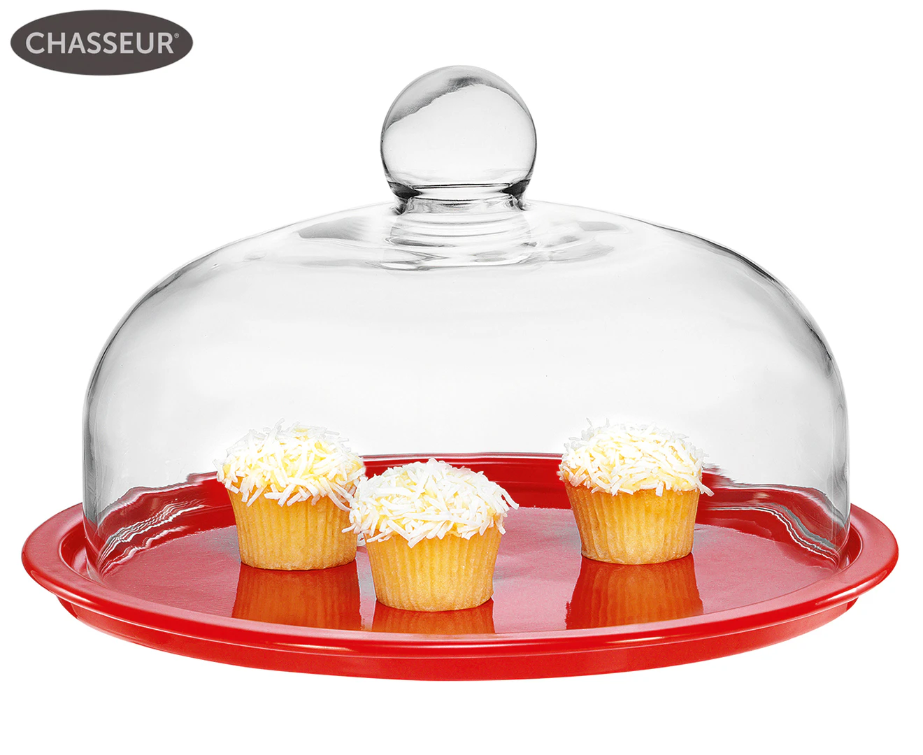 Chasseur 26cm La Cuisson Cake Platter w/ Lid - Inferno Red