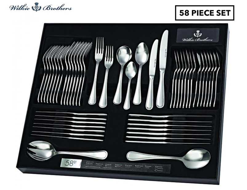 Wilkie Brothers 58-Piece Linea Cutlery Set - Silver