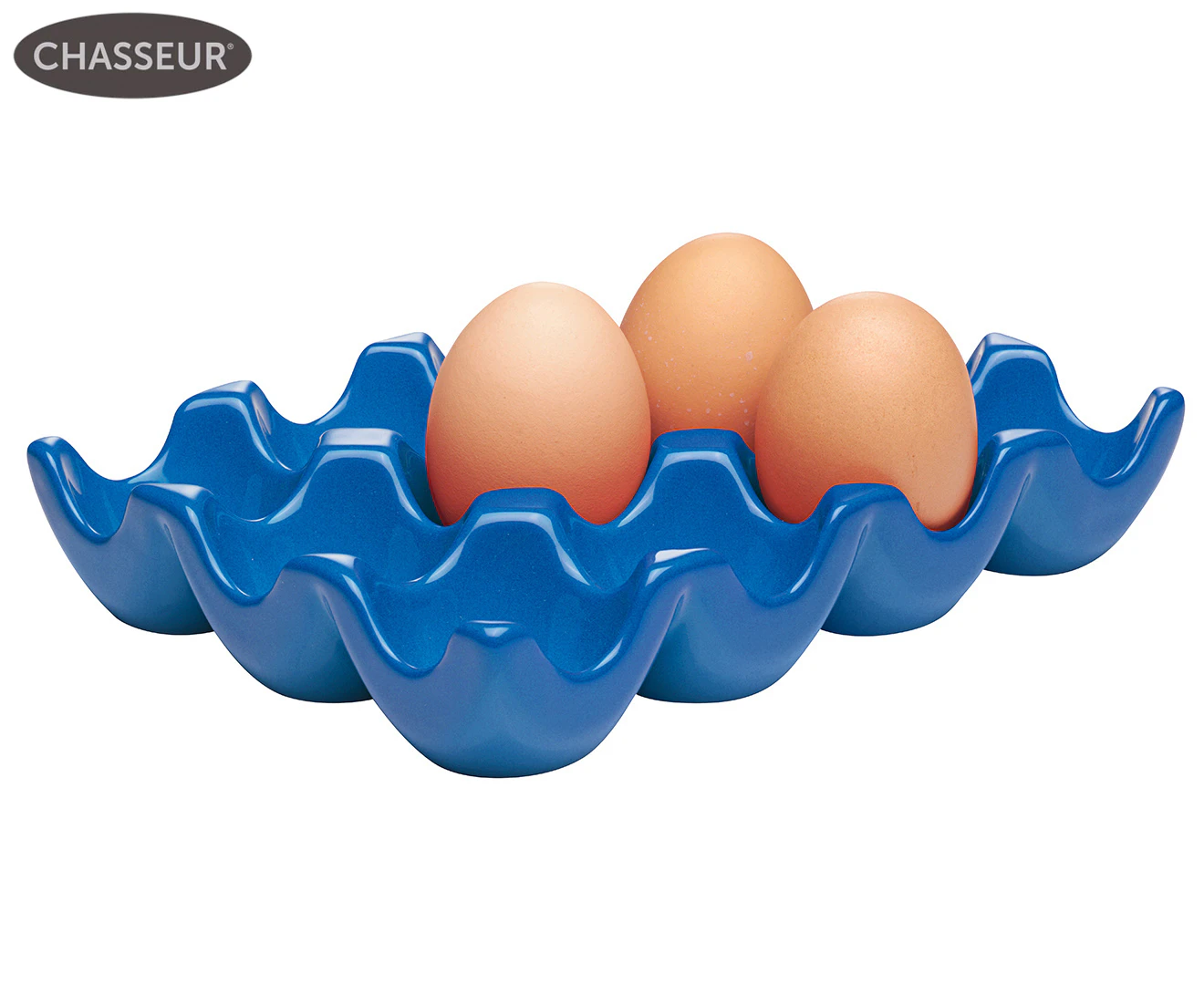 Chasseur Stoneware Egg Tray Dozen - Blue