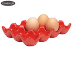 Chasseur Stoneware Egg Tray Dozen - Red